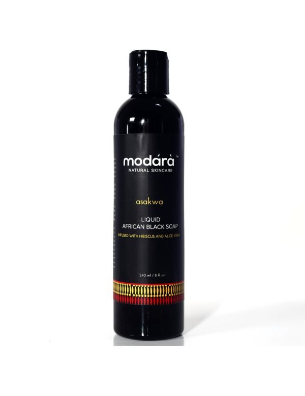 Asakwa Liquid African Black Soap with Hibiscus
